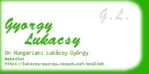 gyorgy lukacsy business card
