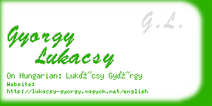 gyorgy lukacsy business card